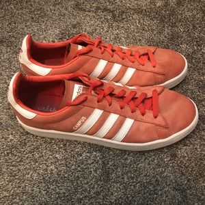 Adidas Campus Classic Red and White Suede Men’s Shoes Size 10.5